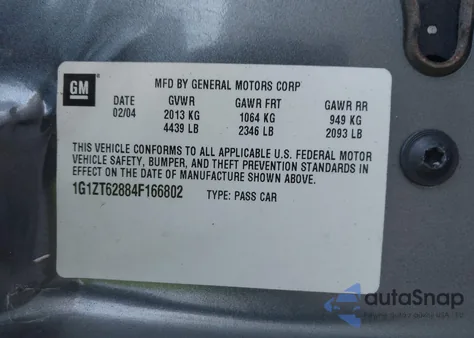 2004 Chevrolet Malibu Maxx Ls из США, поврежденный, VIN 1G1ZT62884F166802